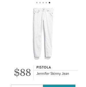 Stitch Fix Pistola White Skinny Jeans NWOT